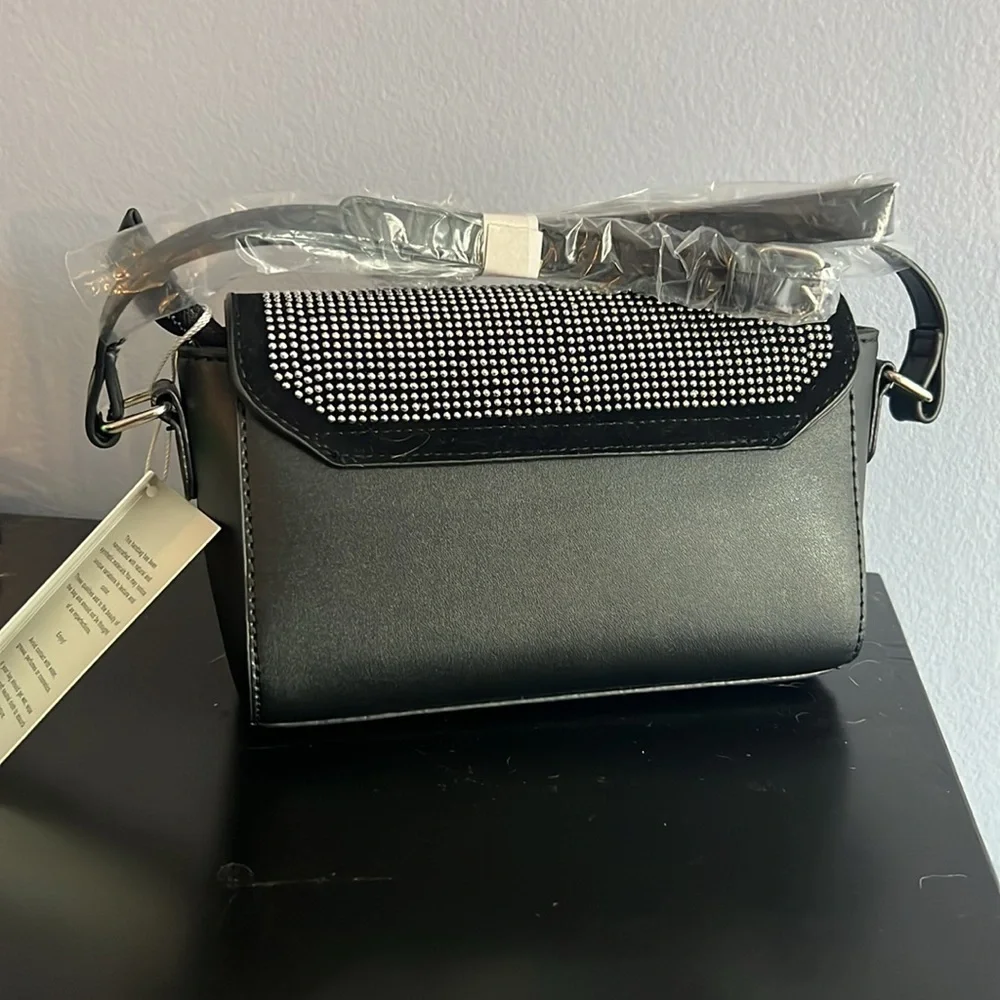 NWT VALENTINO ORLANDI V-9009 SILVER STUDDED CROSSBODY - Picture 2 of 6